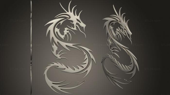 Figurines of griffins and dragons (dragon 1 —(7), STKG_0133) 3D models for cnc